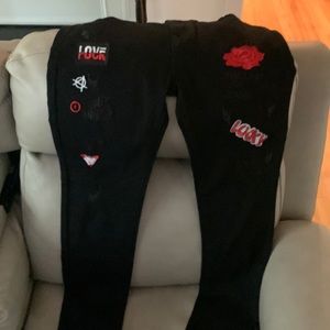 Black Jeans With Roses